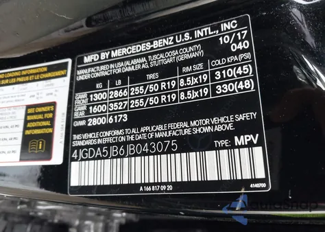 2018 Mercedes-Benz Gle 350 from USA, damaged, VIN 4JGDA5JB6JB043075